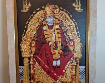 Pooja Room (14 X 10 Inch) God Photo Frames/ Hindu God & Goddess / Divine Outlets / Hindu Deities Wall Art for Home Decor/ Ayyapa/ Muruga