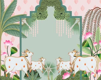 Indian Festive Backdrop/ Pooja backdrop/ Diwali Decor / Indian Backdrop Cloth / Pooja decoration / Housewarming Decorative Backdrop Cloth