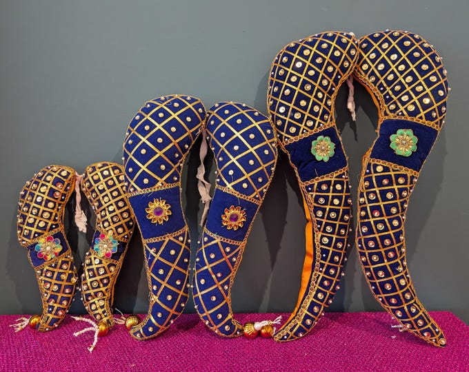 Featured listing image: Ammavaru bhujalu 1 sided / Ammavaru thomala / Amman malai / Varalakshmi bhujalu / Varalakshmi decor/ Navaratri Decor