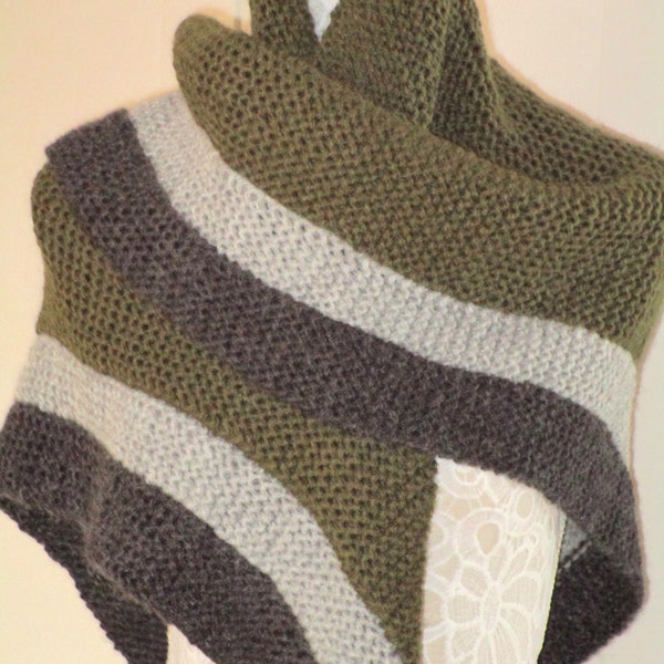 Handknitted Outlander Insp "Claire's Rent" Shawl Wrap Alpaca Wool Gift