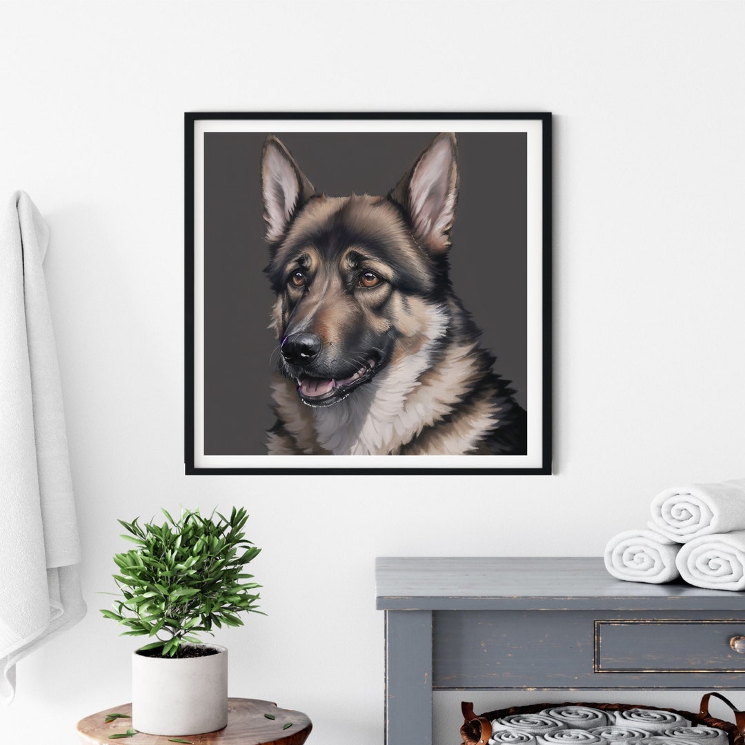 Printable German Shepherd 01 Wall Art Downloadable Print, Ideal Gift ...
