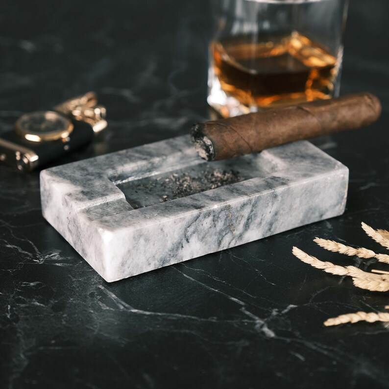 Marble Cigar Ashtray, Marble Cigarette Ashtray, Cigar Accessories - Etsy