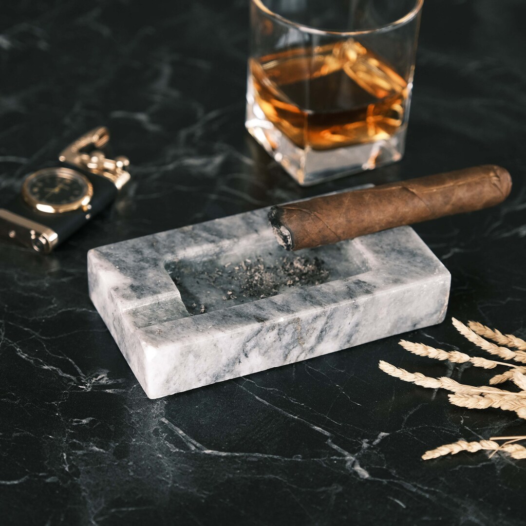 Marble Cigar Ashtray, Marble Cigarette Ashtray, Cigar Accessories - Etsy
