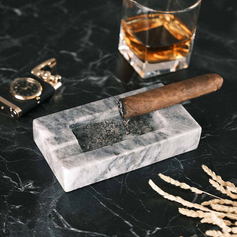 Marble Cigar Ashtray, Marble Cigarette Ashtray, Cigar Accessories - Etsy