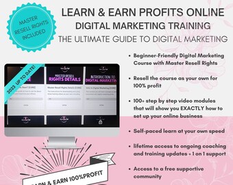 Master Resell Rights Learn & Earn Profits Online. Make a one time purchase and the course becomes yours to sell and earn 100 % profit