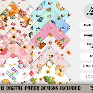 12 Gnome Digital Papers Seamless Pattern, Beautiful High Resolution, 300DPI, Commercial Use, Gnome Scrapbook Printable Paper, Sublimination Digital Prints, .PNG .JPEG .SVG Files, Instant Download, 12 X 12, Gnome Background Seamless