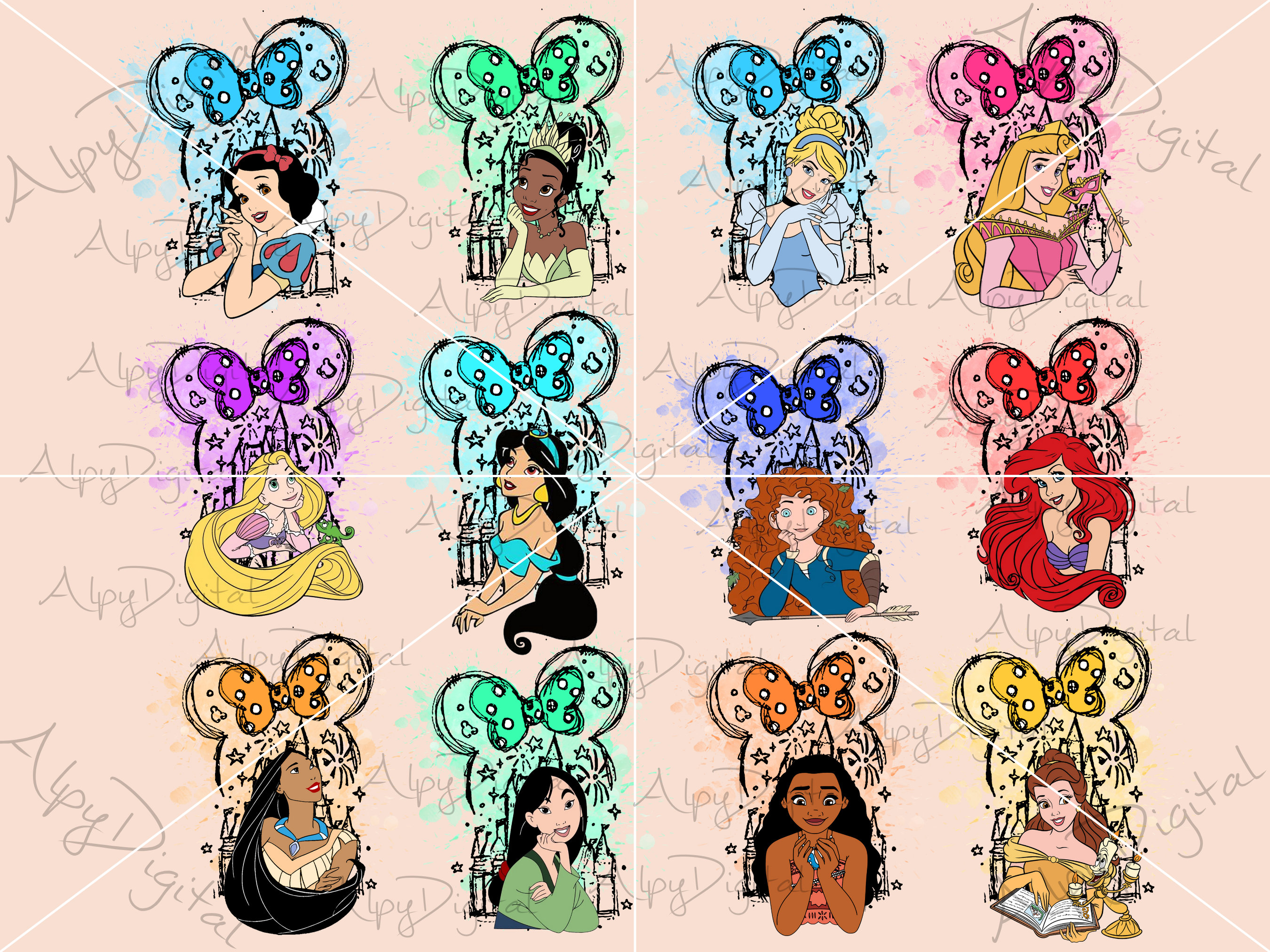 Princess Family Vacation 12 Png,Bundle Princess Png,Princess Squad Png,Magical Kingdom Png,Vacay Mode Png, Files For Sublimation
