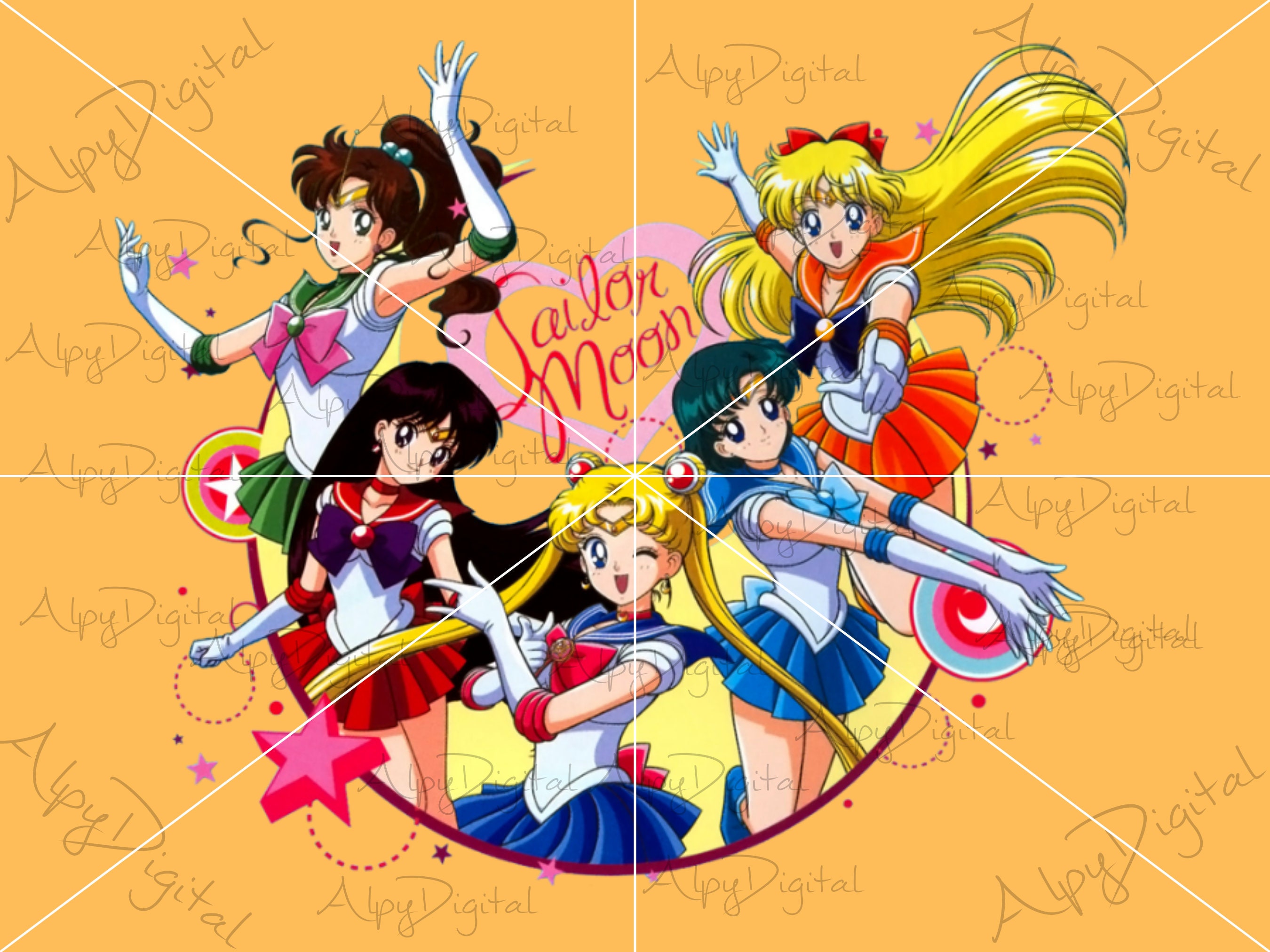 Kit Digital Sailor Moon  Elo7 Produtos Especiais
