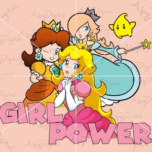 Princesa Mario Girl Power PNG, Pêssego Svg, Princesa Peach PNG, Princesa Rosalina Svg, Super Mario World PNG, Princesa Mario Peach Star PNG, Daisy