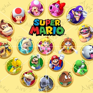 Super Mario Bundle Characters Png,Super Mario Family Png,Super Mario All Characters Png,Super Mario Clipart,Super Mario World