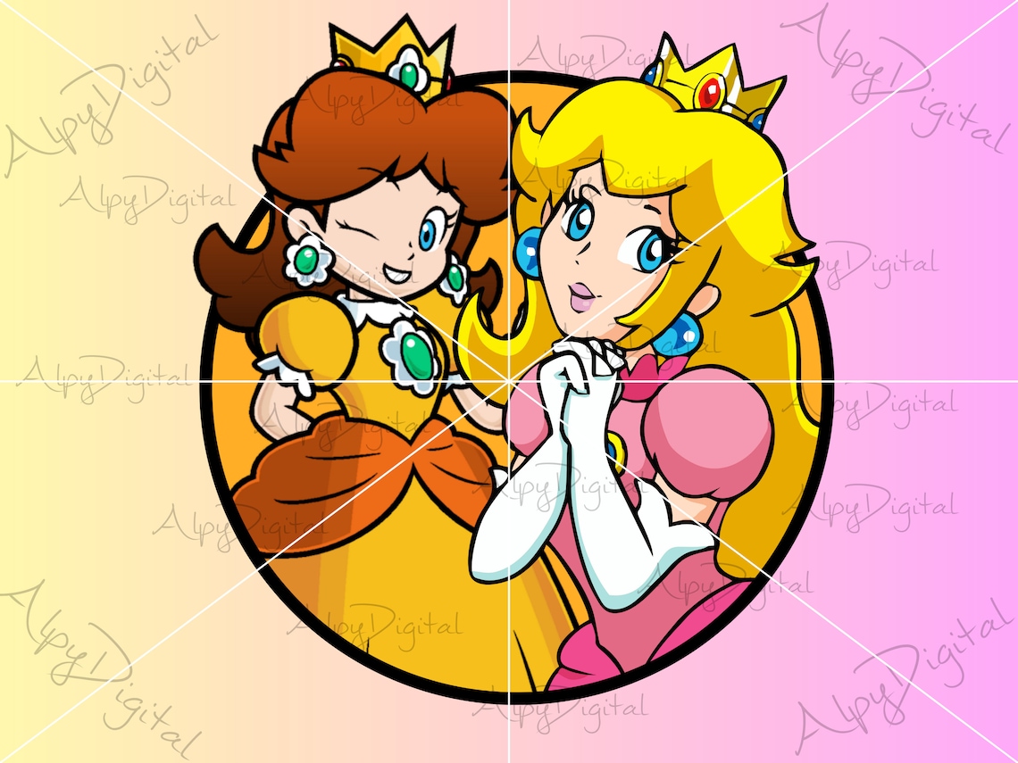 Mario Princess Peach and Daisy Pngpeach Svgdaisy - Etsy