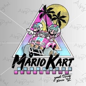 Mario Kart Mario And Luigi Good Time Since 92 Vintage,Super Mario Retro Character Png,Super Mario Bros Png,Super Mario World Svg,Super Marıo