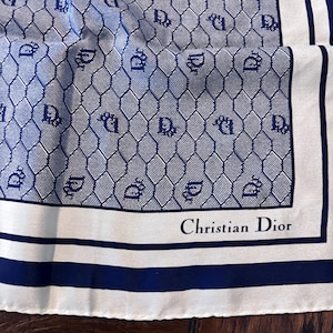Vintage Christian Dior Honeycomb scarf. 30 by 30. beautiful condition. rare.