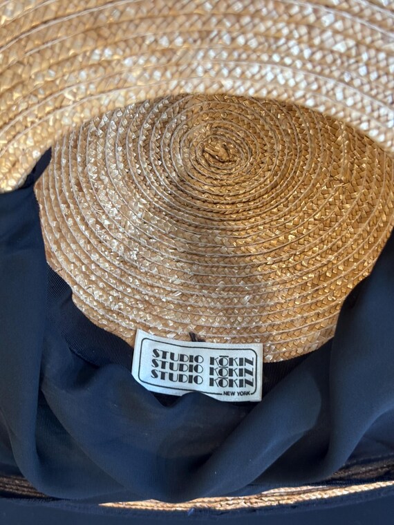 KOKIN NEW YORK Large Brim With Scarf Sunhat. 7” Inside 6  display picture 2
