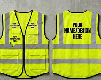 Custom Church Volunteer Vest | Personalized Reflective Safety Vest with Logo, Faith Based Ministry Event Staff Gear, Hi Vis with Pockets