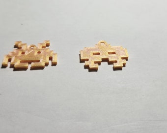 Space invader earrings