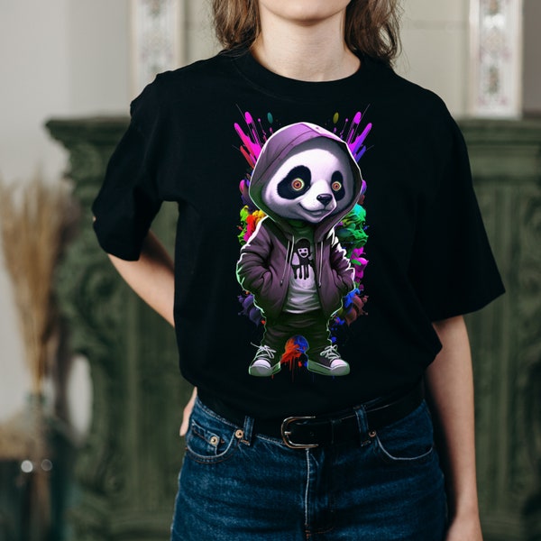 Urban t-shirts with pop culture designs, Available in print on demand, Including t-shirts with unique stuffed Pandas.