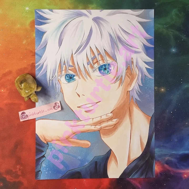 Jujutsu Kaisen Satoru Gojo Fanart / Artprint / PRINT A4 or A5, Anime ...