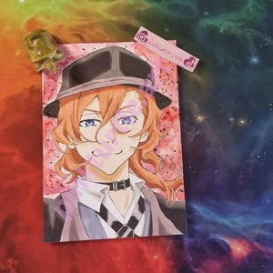 Bungo Stray Dogs / Chuuya Nakahara / Artprint / PRINT A4, A5 postcard, anime drawing, print, anime print, anime poster
