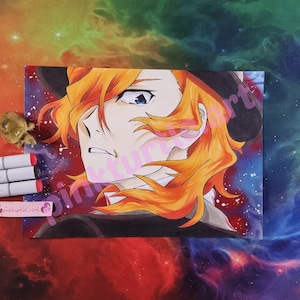 Bungo Stray Dogs Chuuya Nakahara Fanart / Artprint / PRINT A4 or A5, anime drawing as print, anime print, anime poster