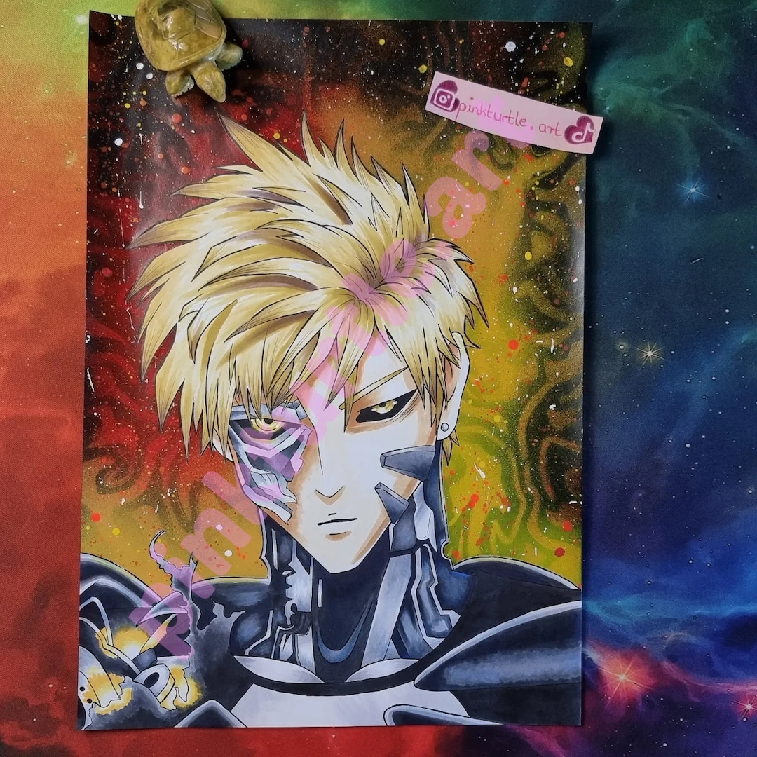 One Punsh Man Genos Fanart / Artprint / PRINT A2, A3 or A4, Anime ...