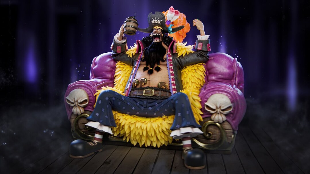 Blackbeard Sofa Edition,edward Thatch one Piece 3D Printer Digital STL