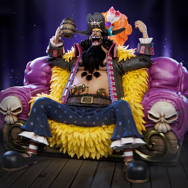 Blackbeard Sofa Edition,Edward Thatch (One Piece) 3D Printer Digital STL file