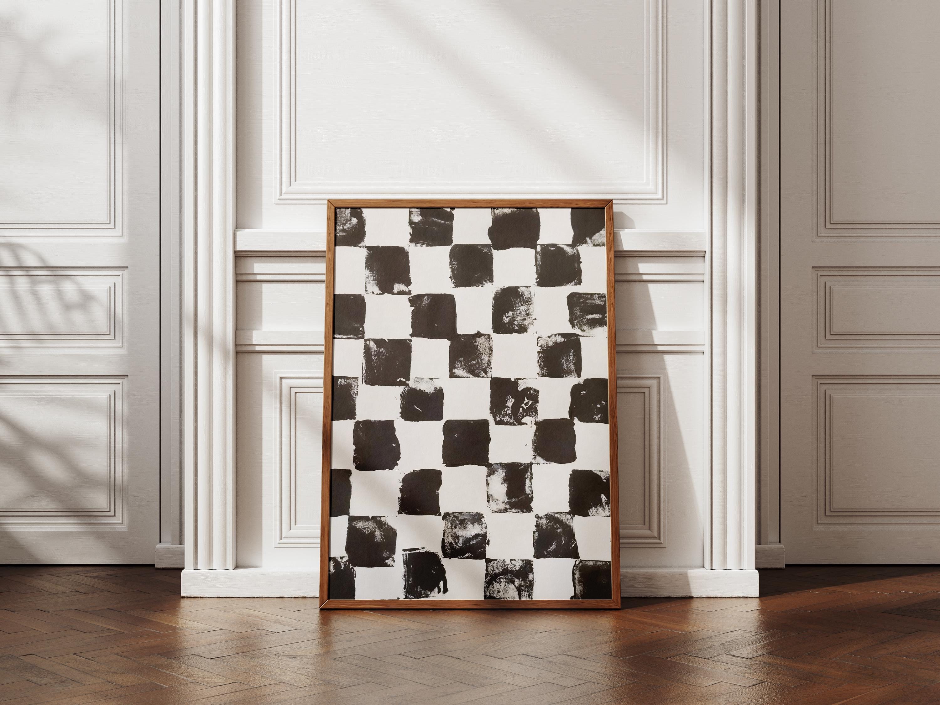 Checkerboard Pattern Poster | Trendy Wall Art | Retro Wall Art ...