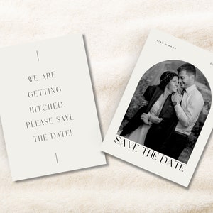 Simple Numeric Save The Date Card, Modern Save The Date, Minimalist Wedding Stationery Minimalist STD card