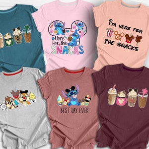 Disney Snacks Shirt, Im Here For The Snacks, Mickey Coffee Shirt, Minnie Coffee Shirt, Disneyland Shirt,Disney World Shirt,Disney Theme Park