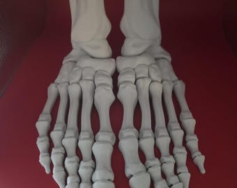3D printed Large realistic articulated skeleton foot seasonal decor