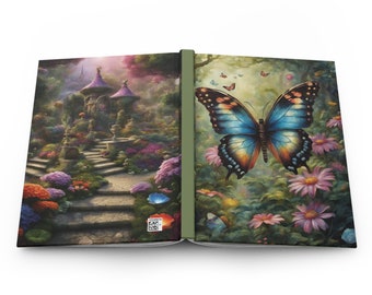 Garden Butterfly Hardcover Journal Matte