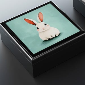Boîte lapin pour souvenirs, boîte souvenir, boîte à bijoux, boîte à bijoux, cadeau pour elle, rangement bijoux, organiseur