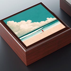Beach Theme Memory Box: Coastal Keepsake Chest, Nautical Decor