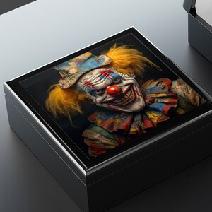 Clown Gone Mad Art Print Gift and Jewelry Box