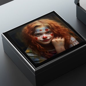 Just About Ready - Clown Art Print Gift and Jewelry Box