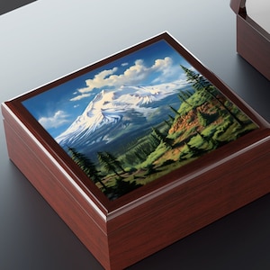 View of Mount Shasta Art Print Gift and Jewelry Box