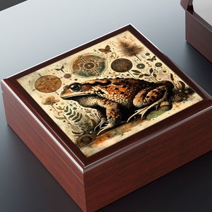 Goblincore Toad Memory Box - Fairycore grunge style trinket box