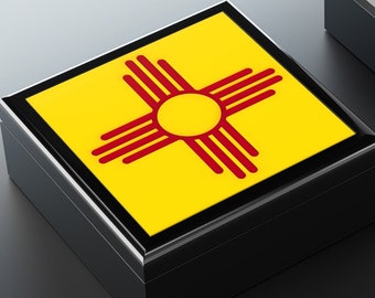 Scatola portaoggetti con bandiera del New Mexico