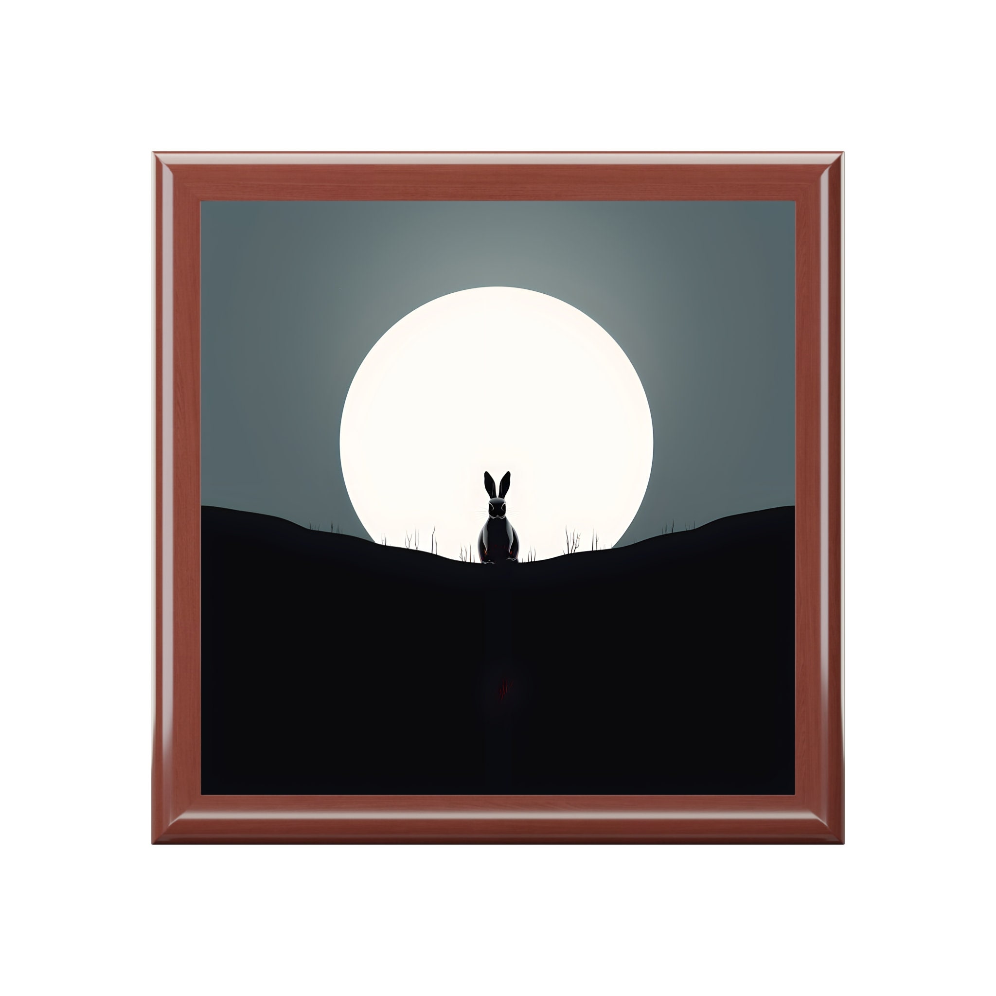 Full Moon Bunny Rabbit Art Print Gift and Jewelry Box - Etsy