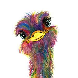 Watercolor Emu