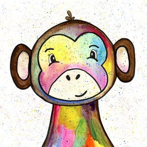 Watercolor Monkey