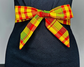 Ceinture/Bandeau madras à nouer, en tissu