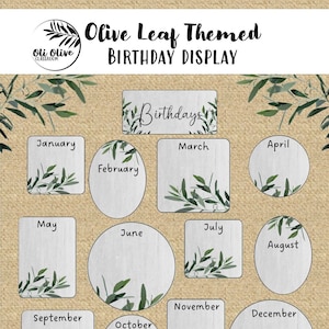 Olive Leaf klasverjaardagsdisplay
