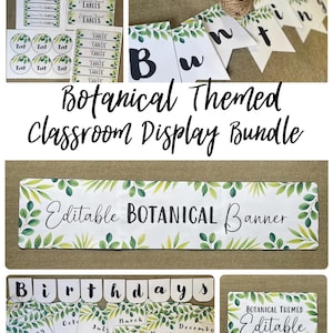 Botanical Themed Classroom Display Bundle