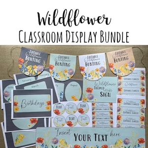 Wildflower Themed Classroom Display Bundle