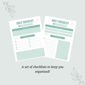 Two Different Checklists Blank Checklist Editable Printable PDF A4 & A5, Customizable Checklist ...
