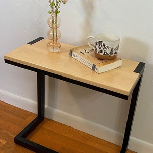 Custom Small C-Table | End Table | Night Stand | Real Hardwood | Customizable | Laptop Table | Sofa Table | Side/End Table | *Made to Order*