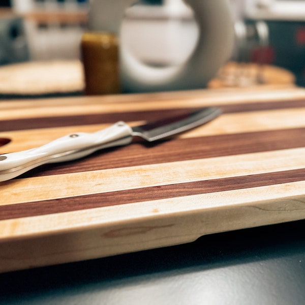 Made to Last Walnut & Maple Cutting Board | High Quality Chopping Block | Maple and Walnut Butcher Block **Made to order**