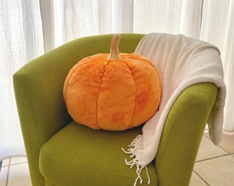 Giant Handmade Pumpkin Cushion - Plush Pillow Autumn Halloween XL 42cm Shaped Cushion Autumn Decoration Halloween Living Room Sofa